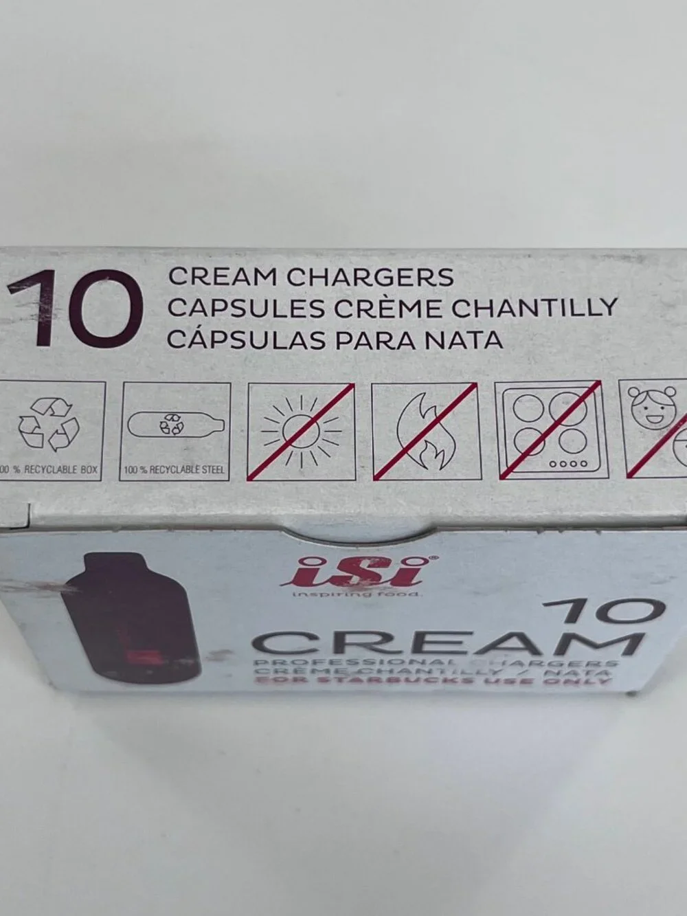 Isi 10 Cream Professional Chargers For Starbucks 10 Pack